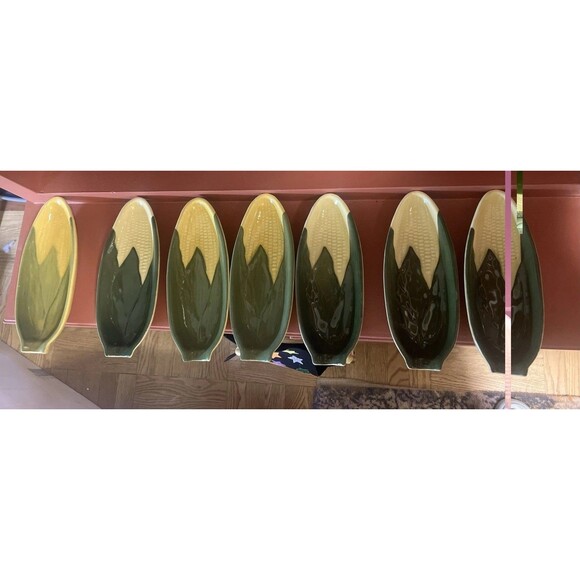 Vintage Shawnee Pottery Corn King #79 Corn Dishes Set of 7 Oval 8.25" USA - Picture 2 of 11
